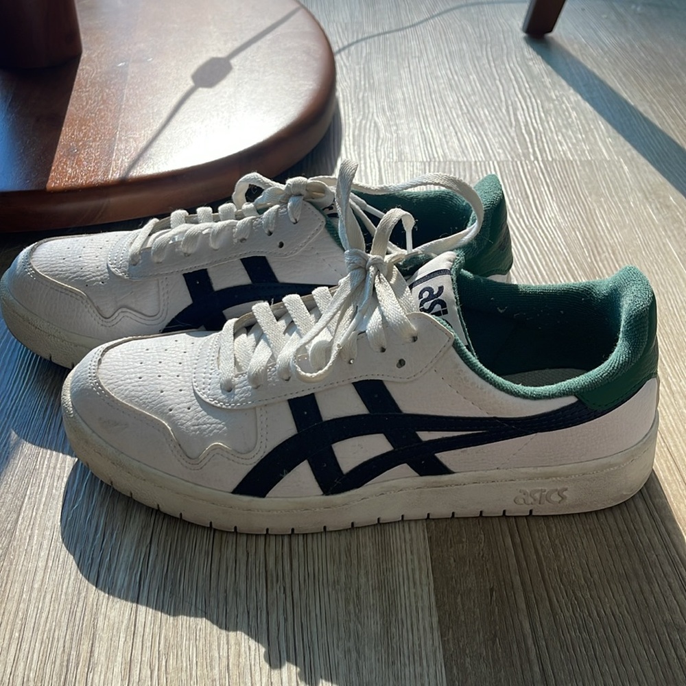 ASICS White and Blue Sneakers
